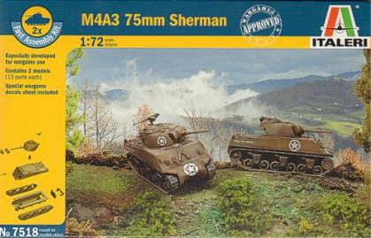 Italeri 1/72 Sherman M4 A3 image