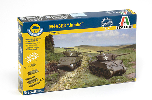 Italeri 1/72 M4A3E2 'Jumbo' 2 Model Fast Assembly Kit image