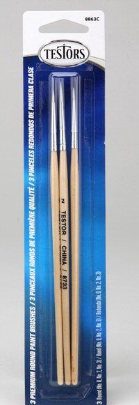 Testors Premium Brush 3 Pack (#0, #2, #3) image