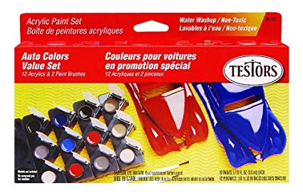 Testors Acrylic Paint Set Car 12 Piece image