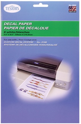 Testors Decal White Paper - 6 Sheets image
