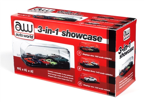 AMT 1/24 Auto World 3 in 1 Display Case (Interchangeable Inserts) image