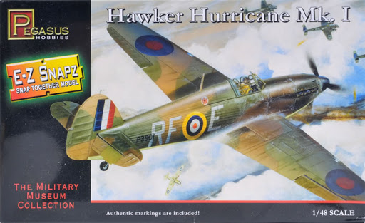 Pegasus Hobbies 1/48 Hawker Hurricane Mk.I - SNAP Kit image