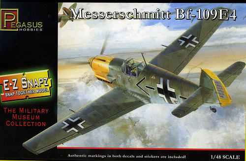 Pegasus Hobbies 1/48 Messerschmitt Bf-109E4 - SNAP Kit image