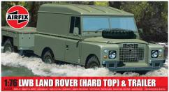 Airfix 1/76 Land Rover LWB (Hard Top) with Trailer image