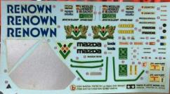 Tamiya 1/24 Mazda 787B '91 Le Mans 24 Hour Winner Decal Set B image