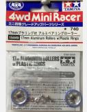 Tamiya 17mm Aluminum Rollers w/Plastic Rings Mini 4WD image