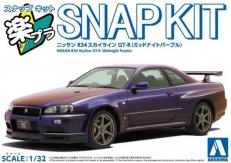 Aoshima 1/32 Nissan R34 GT-R Purple Snap Kit image