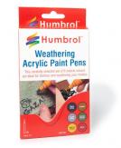 Humbrol Weathering Acrylic Paint Pens 6pcs image