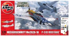Airfix 1/72 Me262A-1A & P-51D Mustang 'Dogfight Double' Gift Set ~~NO PAINTS~~ image