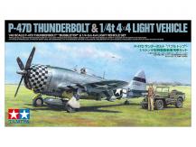 Tamiya 1/48 P-47D Bubbletop & 4x4 Light Vehicle Set image