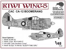 Tasman Models 1/48 CAC CA-12 Boomerang image