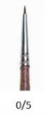 Italeri Synthetic Round Brush w/Brown Tip 0/5 image