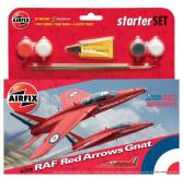 Airfix 1/72 RAF Red Arrows Gnat - Starter Set ~~DAMAGED BOX~~ image
