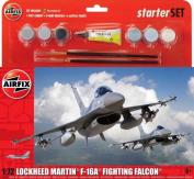 Airfix 1/72 Lockheed Martin F-16A Fighting Falcon - Starter Set ~~DAMAGED BOX~~ image
