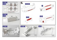 Aoshima 1/24 Liberty Walk R35 GT-R Detail Up Parts image