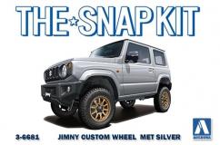Aoshima 1/32 Suzuki Jimny Custom Wheel Met Silky Silver - Snap Kit image