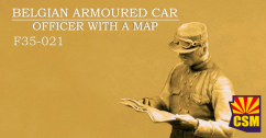 CSM 1/35 Belgian Armoured Car Officer with a Map image