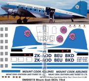 OMD 1/72 DC3 Mount Cook Airlines Decal Set image