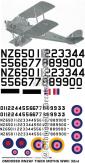 OMD 1/32 DH.82 Tiger Moth Royal New Zealand Air Force Decal Set image