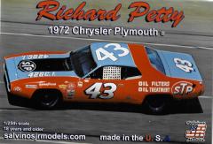 Salvinos Jr 1/25 Richard Petty 1972 Plymouth Chrysler Daytona Car image