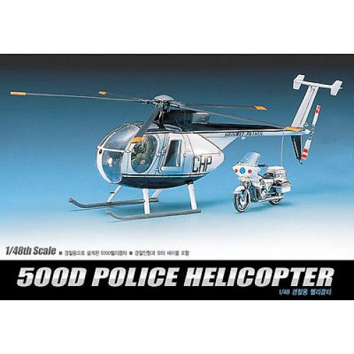 Academy 1/48 Hughes 500D Police Helicopter - PlasticModels