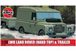 Airfix 1/76 Land Rover LWB (Hard Top) with Trailer image