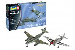 Revell 1/72 Messerschmitt Me262 & P-51B Mustang Combat Set image