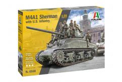 Italeri 1/35 M4A1 Sherman W/Infantry image
