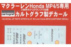Fujimi 1/20 McLaren Honda MP4/5 Cartograf Decal image