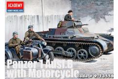 Academy 1/35 Panzer I Ausf.B with Motorbike & Sidecar image