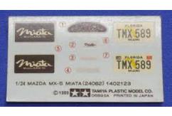 Tamiya 1/24 Mazda MX-5 Miata Decal Set image