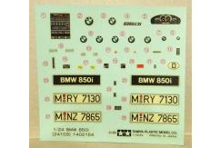 Tamiya 1/24 BMW 850I Decal Set image