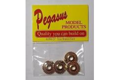 Pegasus Hobbies 1/24 Brake Disc & Caliper Gold (4 Pieces) image