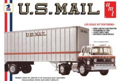 AMT 1/25 Ford C900 US Mail Truck W / USPS Trailer image