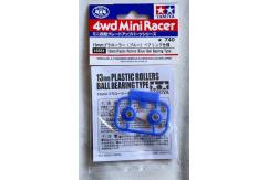 Tamiya Plastic Rollers 13mm Blue Mini 4WD image