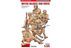 Miniart 1/35 Brit Soldiers Riding Tank image