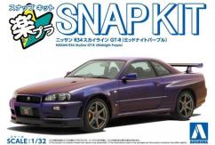 Aoshima 1/32 Nissan R34 GT-R Purple Snap Kit image