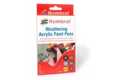 Humbrol Weathering Acrylic Paint Pens 6pcs image