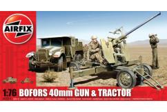 Airfix 1/76 Bofors 40mm Gun & Tractor image