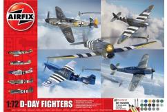 Airfix 1/72 D-Day Fighters WWII 5-Aircraft Modelling Set image