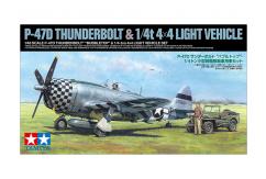 Tamiya 1/48 P-47D Bubbletop & 4x4 Light Vehicle Set image