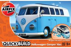 Airfix Volkswagen Kombi Camper Van Quickbuild Blue (Lego Style) image