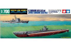 Tamiya 1/700 U.S Submarine Gato Class & Japanese Sub Chaser No.13 Boat image