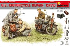 Miniart 1/35 U.S. Motorcycle Repair Crew - Special Edition image