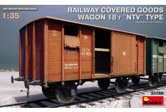 Miniart 1/35 Railway Covered Goods Wagon 18t "NTV" Type image