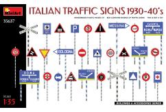 Miniart 1/35 Traffic Signs - Italian 1930-1940s image