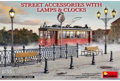Miniart 1/35 Street Accessories with Lamps & Clocks image
