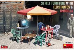 Miniart 1/35 Street Furniture with Electronics & Umbrella image