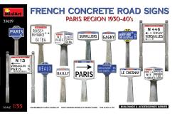 Miniart 1/35 French Concrete Road Signs - Paris Region 1930-1940s image